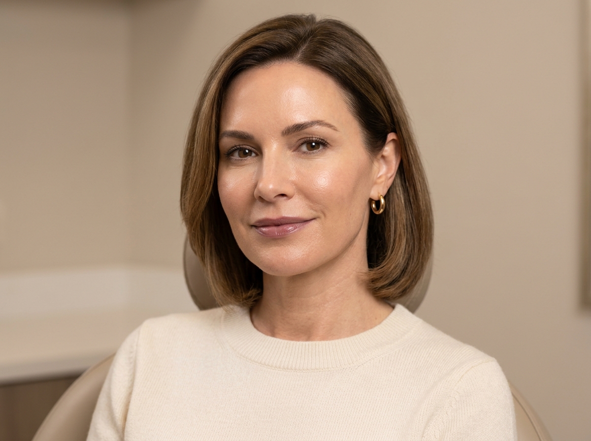 Sıvı yüz germe sonrası doğal, toparlanmış ve dinç görünümlü bir yüz fotoğrafı - Dr. Ayça Atalay